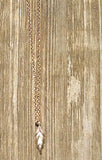17" Gold Filled Necklace with Small Leaf Charm