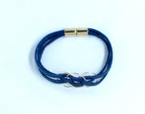 3 Ring Leather Lace Bracelet