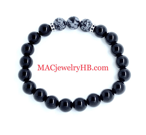 Onyx & Snowflake Obsidian