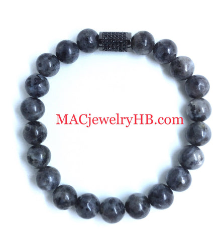 Men’s Labradorite Stretch Bracelet