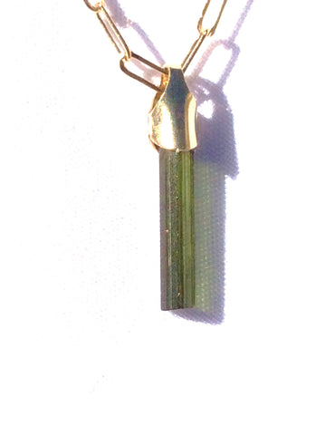 Green Tourmaline Pendant Necklace