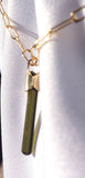 Gold Filled Green Tourmaline Pendant Necklace