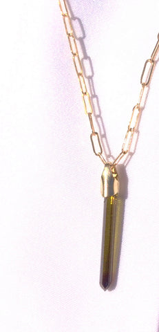 Green Tourmaline Pendant Necklace