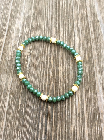 Money Green Stretch Bracelet