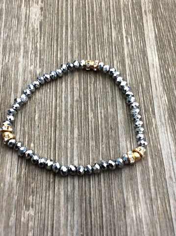 Sparkle Silver Stretch Bracelet