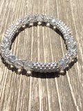 Clear & Silver Stretch Bracelet