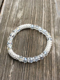 Clear & Silver Stretch Bracelet