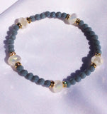 Light Blue & White Sparkle Stretch Bracelet