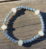 Light Blue & White Sparkle Stretch Bracelet