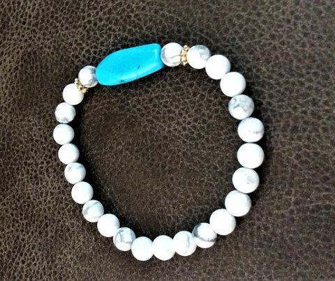 Magnesite Stretch Bracelet