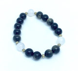 Gold Obsidian and Quartz Bracelet