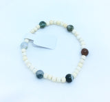 Jasper and Howlite Stretch Bracelet