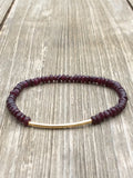 Garnet Stretch Bracelet