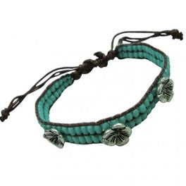 Turquoise Beaded Flower Bracelet