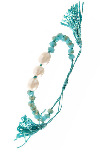 Freshwater Pearl & Tassel Bracelet