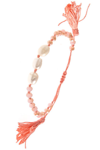 Freshwater Pearl & Tassel Bracelet