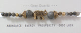 PRECIOUS STONE BEADS ELEPHANT BRACELET