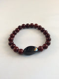 Coffee Howlite and Black Onyx