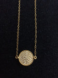 Choker Medallion Gold Filled or Sterling Silver