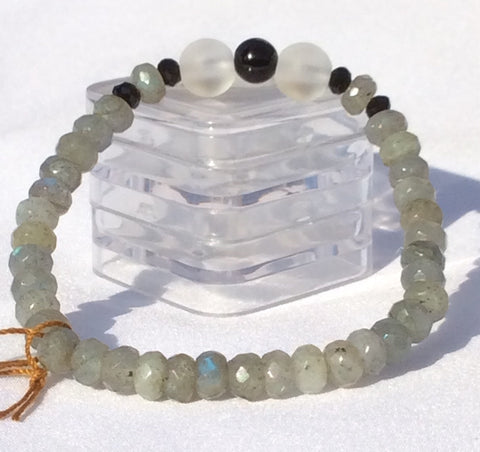Labradorite with Matte Quartz & Onyx