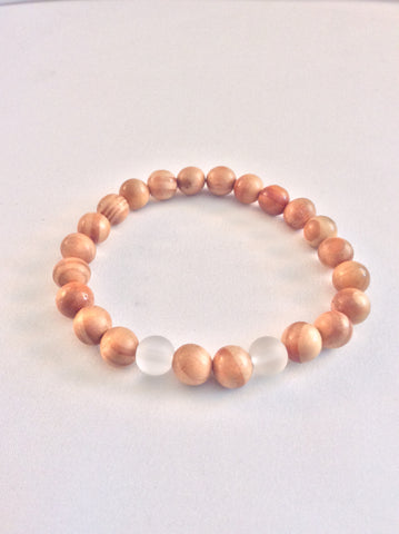 Rosewood and Quartz Bracelet