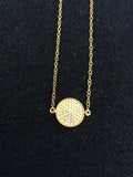 Choker Medallion Gold Filled or Sterling Silver