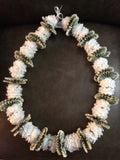 White Pom Pom Money Lei