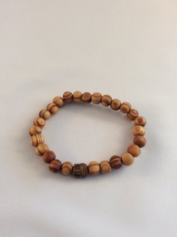 Sandal Wood & Buddha Head Bracelet