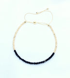 Gold Filled Black Spinel Pull Bracelet
