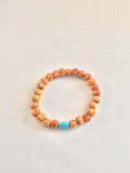 Sandal Wood & Turquoise Bead Bracelet