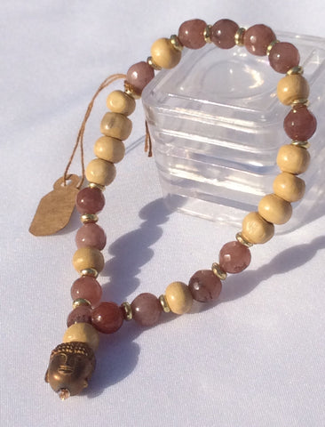 Lepidolite Mala Bracelet