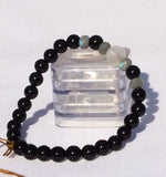 Tourminalated Quartz and Lava Bracelet