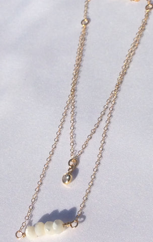 Double Chain MOP Necklace