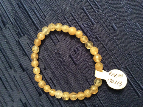 Yellow Natural Stone Jade Bracelet