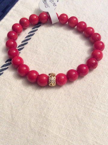 Red Coral Natural Stone Bracelet