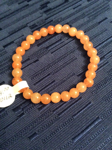 Peach Natural Stone Jade Bracelet