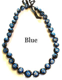 Kukui Nut Lei with Navy Blue 